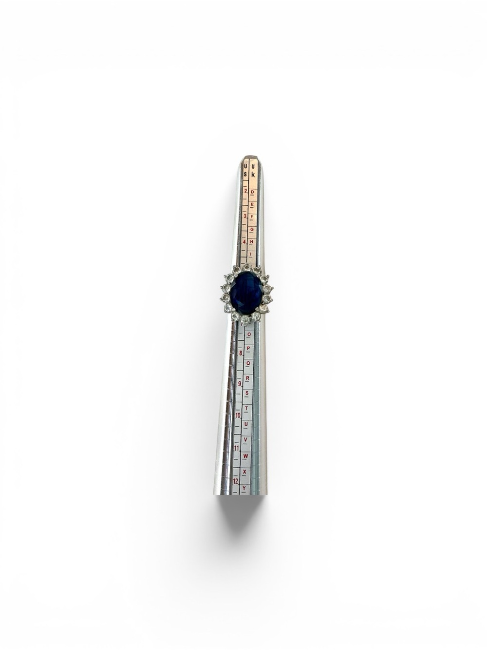 Kenneth Jay Lane Blue and White Halo Statement Ring - Picture 14 of 14
